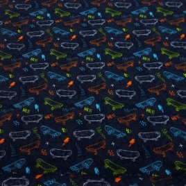 Трикотаж Футер 2-нитка Петля Скейты