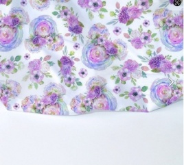 Трикотаж Футер 2-нитка Петля Микки цветы