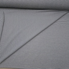 Трикотаж Кулирка Сине-белая полоска